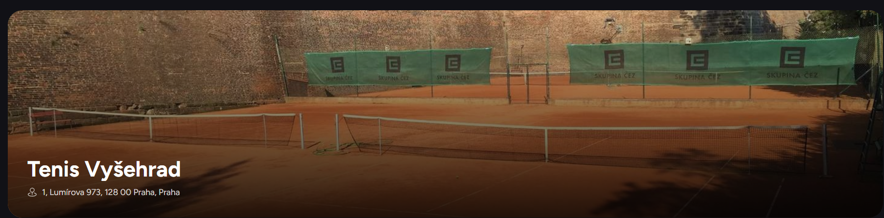 Profil Tenis Vyšehrad v rezervačním systému Sportelo